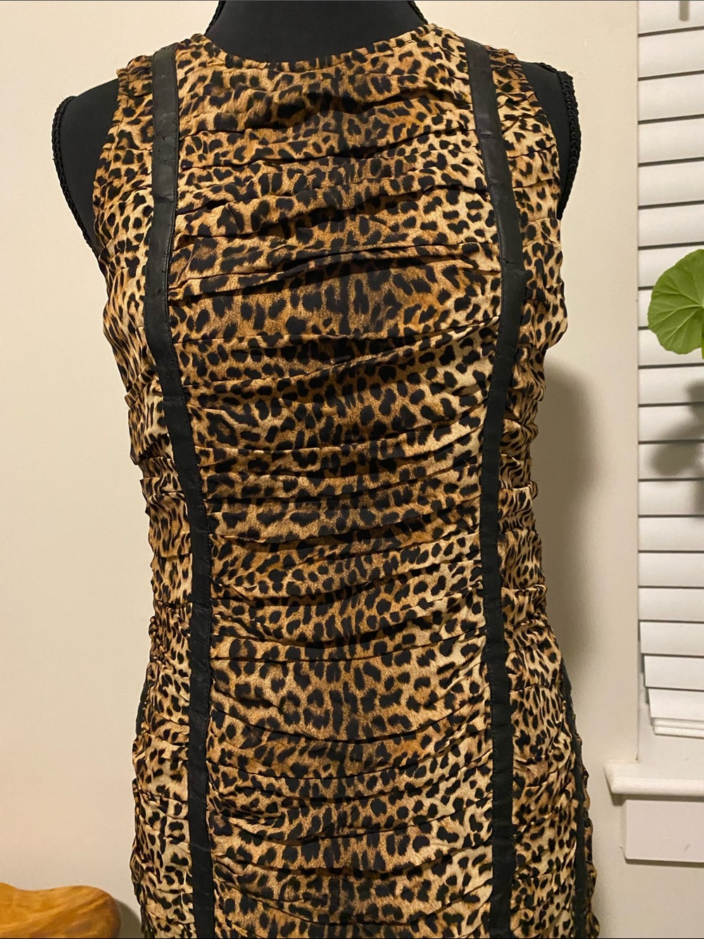 Michael Kors 100% Silk Dress Leopard Bodycon Y2K Size 4 NWT